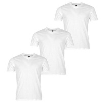 Donnay Men's Three Pack V Neck T-Shirt - White Photo