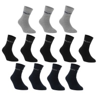 Donnay Juniors Quarter Socks 12 Pack - Dark Assorted Photo