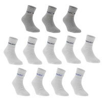 Donnay Juniors Quarter Socks 12 Pack - White Photo