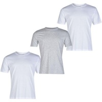 Donnay Men's 3 Pack T Shirts - White & Grey Marl Photo