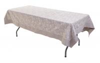 Cottonbox Polycotton Troya Taupe - Square Tablecloth Photo