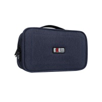 BUBM Cable And Gadget Organizer Carry Case -M-Navy Blue Photo