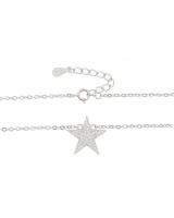 Miss Jewels - Clear CZ Star Pendant/Necklace with Chain in Sterling Silver Photo