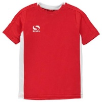 Sondico Junior Boys Fundamental T Shirt - Red & White Photo