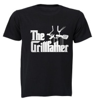The Grill Father! - Adult - T-Shirt - Black Photo