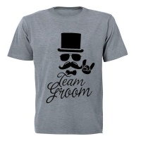 Team Groom - Mr Cool! - Adult - Unisex - T-Shirt - Grey Photo