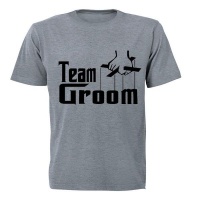 Team Groom - Adult - Unisex - T-Shirt - Grey Photo