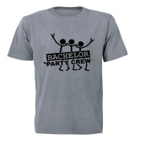 Bachelor Party Crew! - Adult - Unisex - T-Shirt - Grey Photo