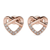 Destiny Infinite Love Earrings with Swarovski Crystals - Rose Gold Photo