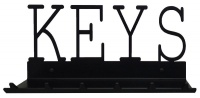 Keys Rack with Sunglasses Tray - 6 Hooks - Black Photo