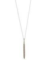 Miss Jewels - CZ Long Point Style Pendant/Necklace in 925 Sterling Silver Photo
