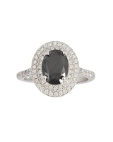 Miss Jewels - 1.67ct CZ with Halo Design Ring in 925 Silver Photo