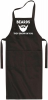 Qtees Africa Beards They Grow on You Black Apron Photo