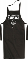 Qtees Africa May I Suggest The Sausage Black Apron Photo
