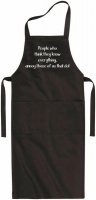 Qtees Africa People Who Think They Know Everything Black Apron Photo
