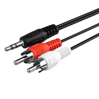 Raz Tech 3.5mm Aux to 2 RCA Male Audio Stereo Cable - 5 Meter Photo