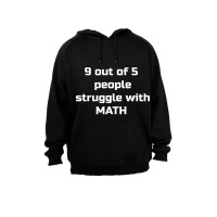 Struggles with Math! - Adults - Hoodie - Black Photo