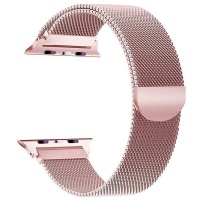 Apple 38mm Watch Strap - Milanese Loop - Pink Rose Gold Photo