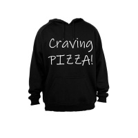 Craving Pizza! - Adults - Unisex - Hoodie - Black Photo
