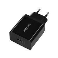 Astrum QC 3.0A Fast Travel Charger - Black Photo