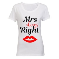 Mrs Always Right! - Ladies - T-Shirt - White Photo