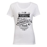 I am Fearfully and Wonderfully made! - Ladies - T-Shirt - White Photo