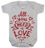 The Funky Shop - Full Melange Baby Grow - All You Need In Love Photo