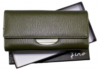 Fino Elegant Green PU Leather Purse with Box Photo