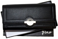 Fino PU Leather Black Purse with Box and has Removable Wristlet Photo