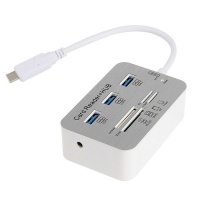 MicroWorld 3 Port USB Type-C HUB & Card Reader Photo