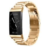 Stainless Steel Replacement Strap for Fitbit Charge 3 - Gold Photo