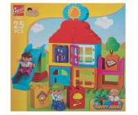 Kalabazoo 25 Pieces House Building Set With Slide - Yellow Photo