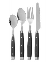 George & Mason Black Classic Handle Cutlery 32-Piece Set Photo