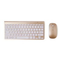 Apple Generic Style Magic Keyboard & Mouse Set - Gold Photo