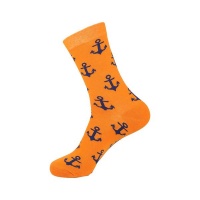 Men's Socks - Anchor Orange & Blue Photo