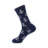 Men's Socks - Anchor Blue & White Photo