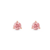 1.00ct Pink Solitaire Studs In 9k Rose Gold Photo