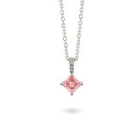 1.00ct Pink Pavé 9k White Gold Chain Photo