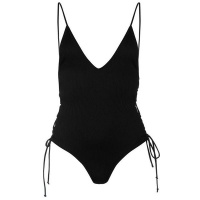 Firetrap Ladies Blackseal Lace Up Swimsuit - Black Photo