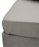 George & Mason-180TC Percale Fitted Sheet-Natural Photo