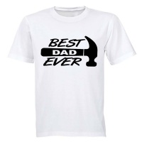 Best Dad Ever - Hammer Design - Adults - T-Shirt - White Photo