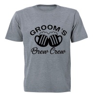 Groom's Brew Crew - Adults - T-Shirt - Grey Photo