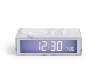 Lexon Flip Clock 2 LCD Alarm Clock White Marble Photo
