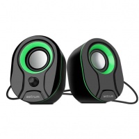 Astrum 2.0CH 2 x 3W RMS USB Powered Speakers - Green Photo