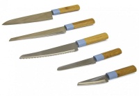 Fine Living - Knife Set Bamboo - Set Of 5 Photo