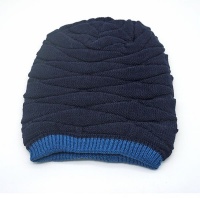 Beanie Navy Cable Knit Photo