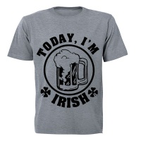 Today I'm IRISH! - Adults - T-Shirt - Grey Photo