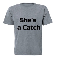 She's a Catch! - Adults - T-Shirt - Grey Photo