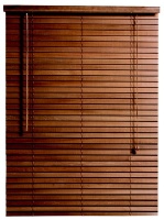 Decor Depot 50mm S-Bass Wood Venetian Blind Walnut 1800mm X 1600mm Photo