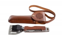Yuppie Gift Baskets – Braai gadget multi-tool in leather bag Photo